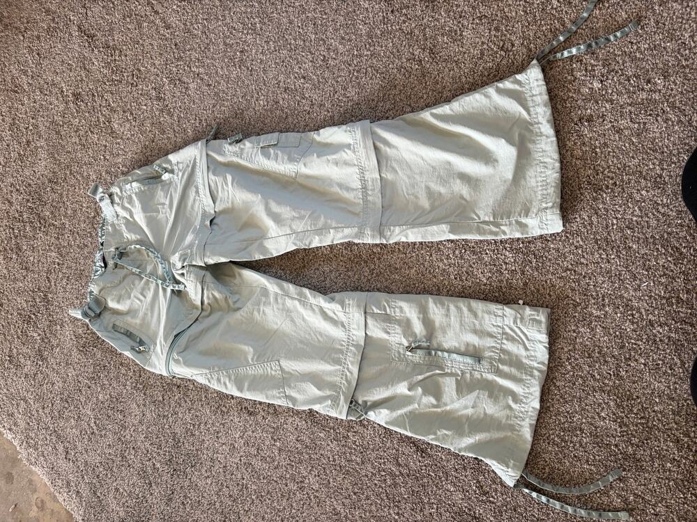 Vintage Limited Too girls 10 mint green cargo zipper shorts pants